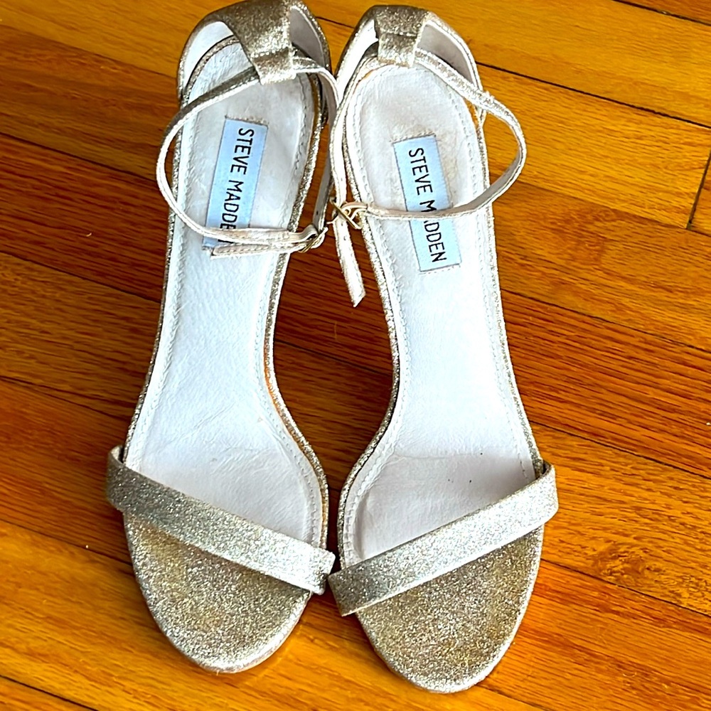 Steve Madden Gold Shimmy Heels